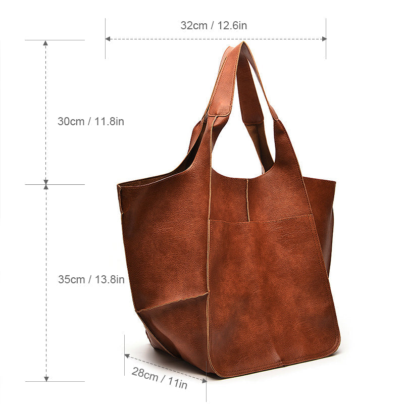 Kvinder Oversize Weekender læder håndtasker
