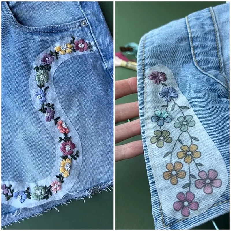 Broderitrykt papirsæt