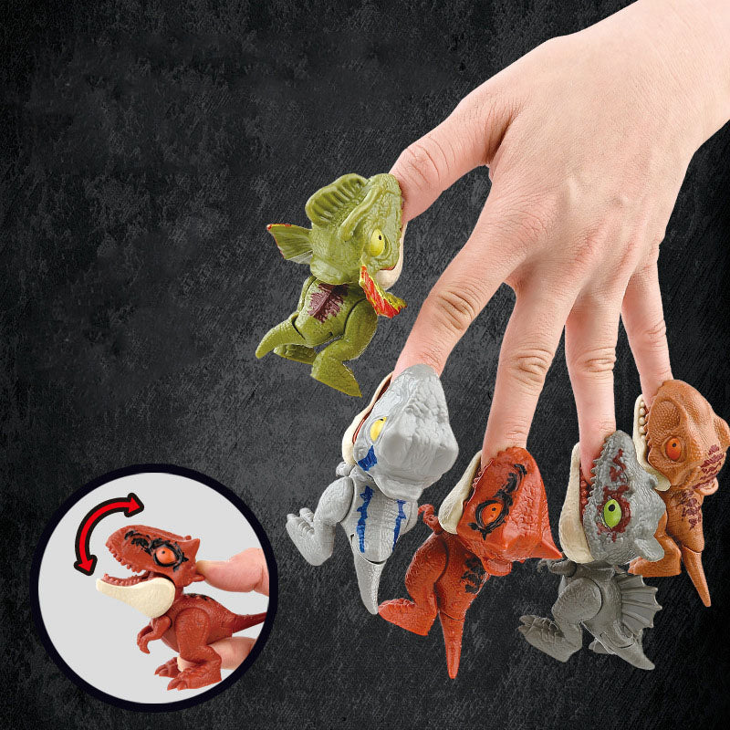 Fingerbidende Dinosaur-animeret actionfigurs legetøj