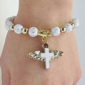 Armbånd med englevinger og kors