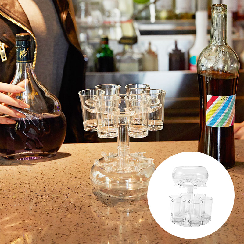 Dispenser og holder til 6 shotglas