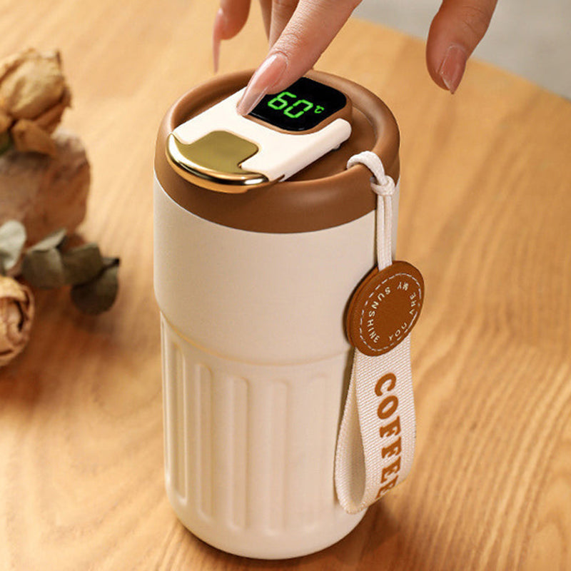 Termo kaffekrus med temperaturdisplay