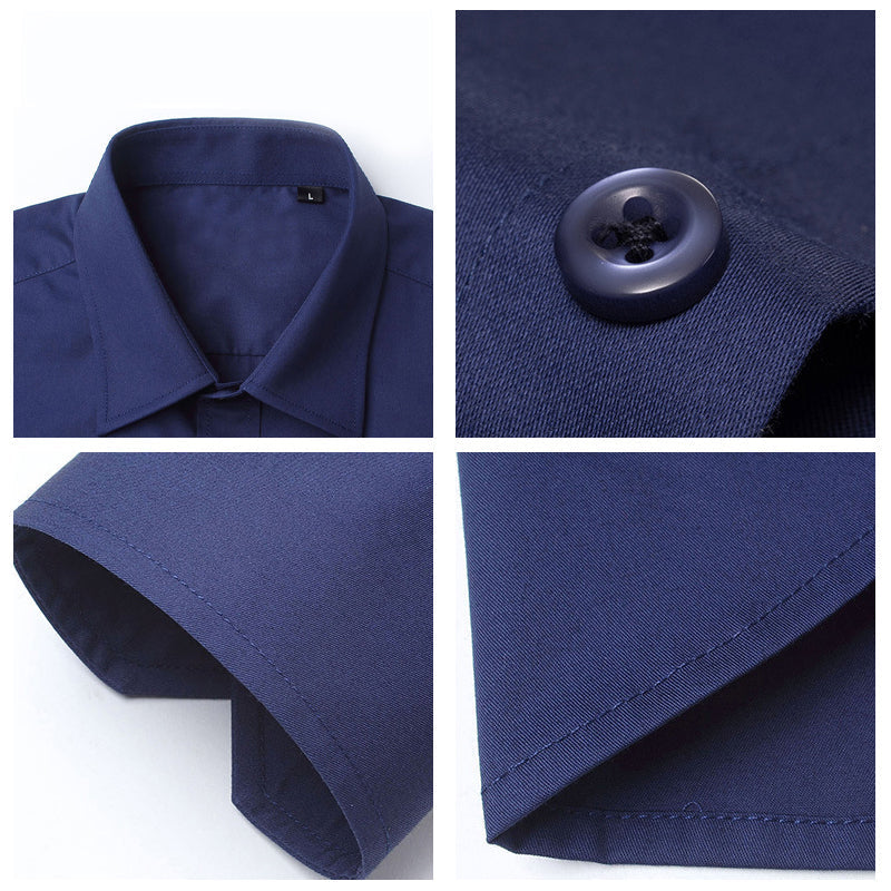 Mænd slim fit elastisk skjorte