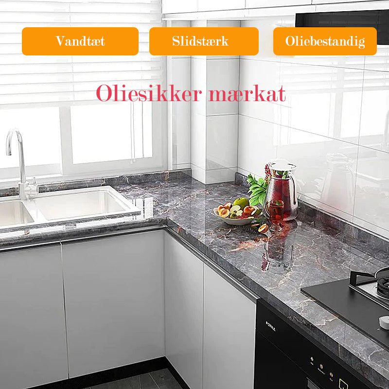 Olieafvisende marmormærkater