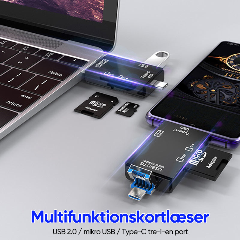 Filterenhed til hukommelseskortskift