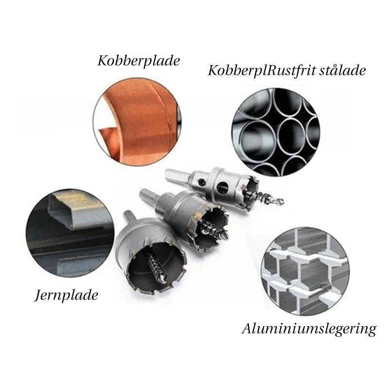Hulsavsfræser og borebitsæt (12 stk.)