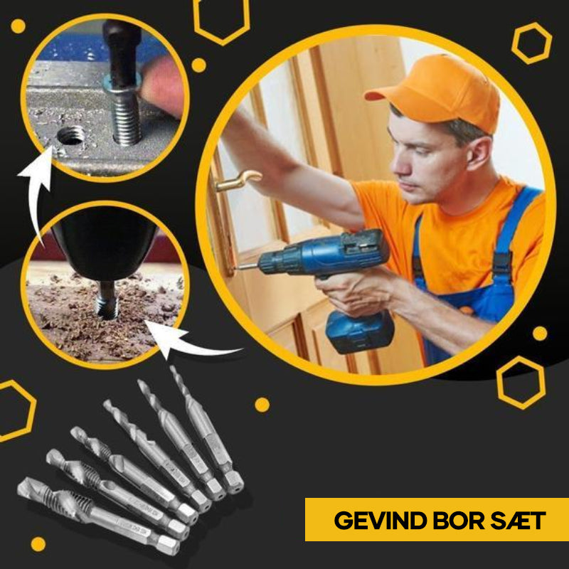 Sæt med gevindtapbor
