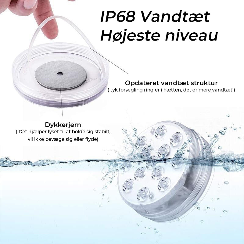 Dykbar LED pool lys