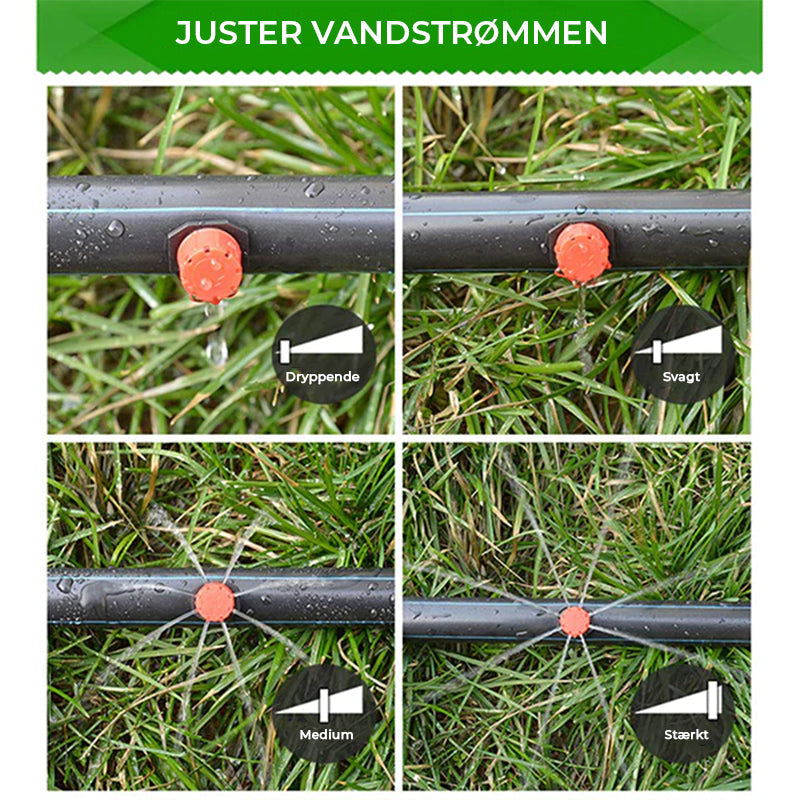 Justerbare sprinklere til kunstvanding