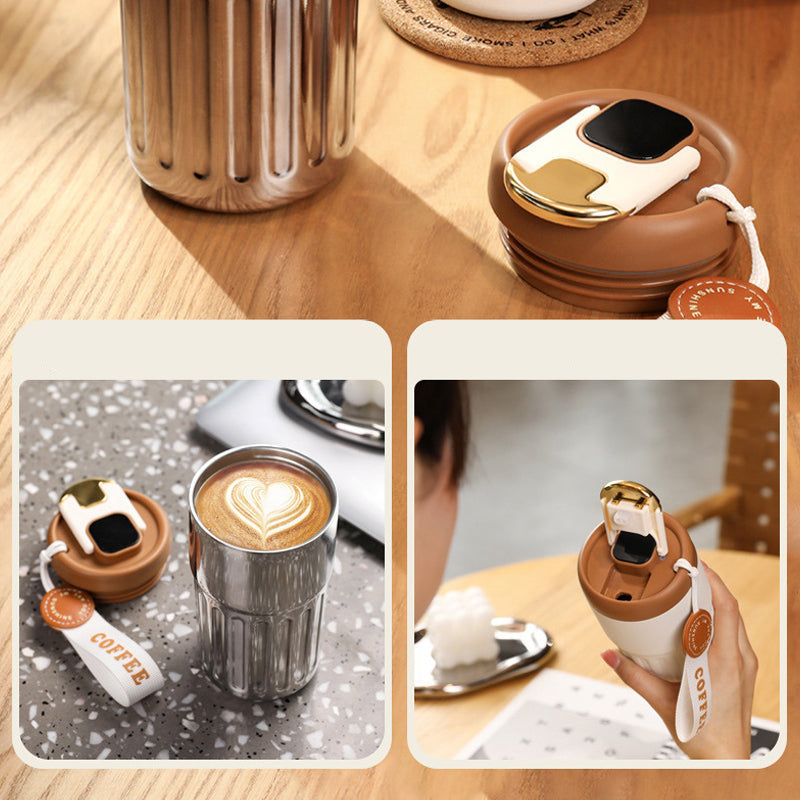 Termo kaffekrus med temperaturdisplay