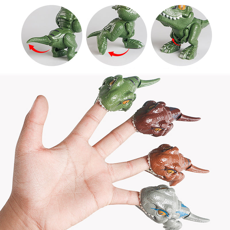 Fingerbidende Dinosaur-animeret actionfigurs legetøj
