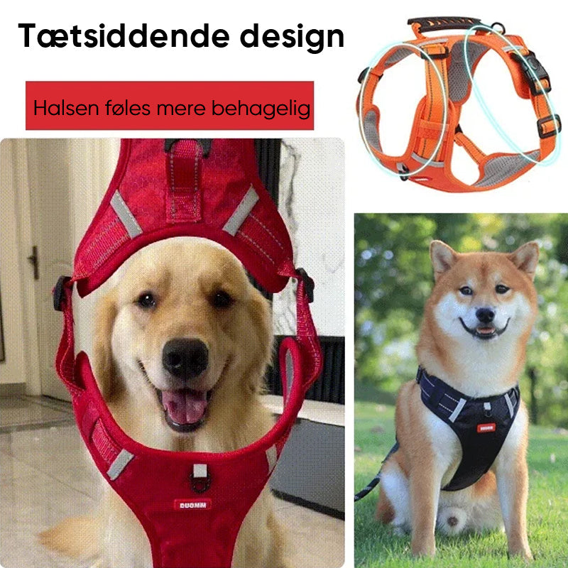 Reflekterende hundevest med sele