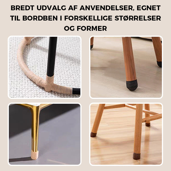 Stille skridsikre klistermærker til stoleben