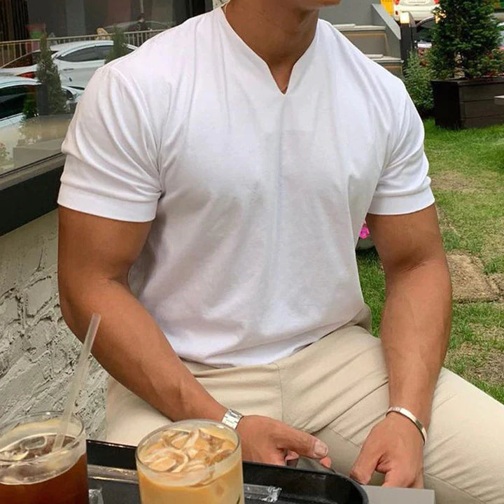 Kortærmet fitness T-shirt med korte ærmer