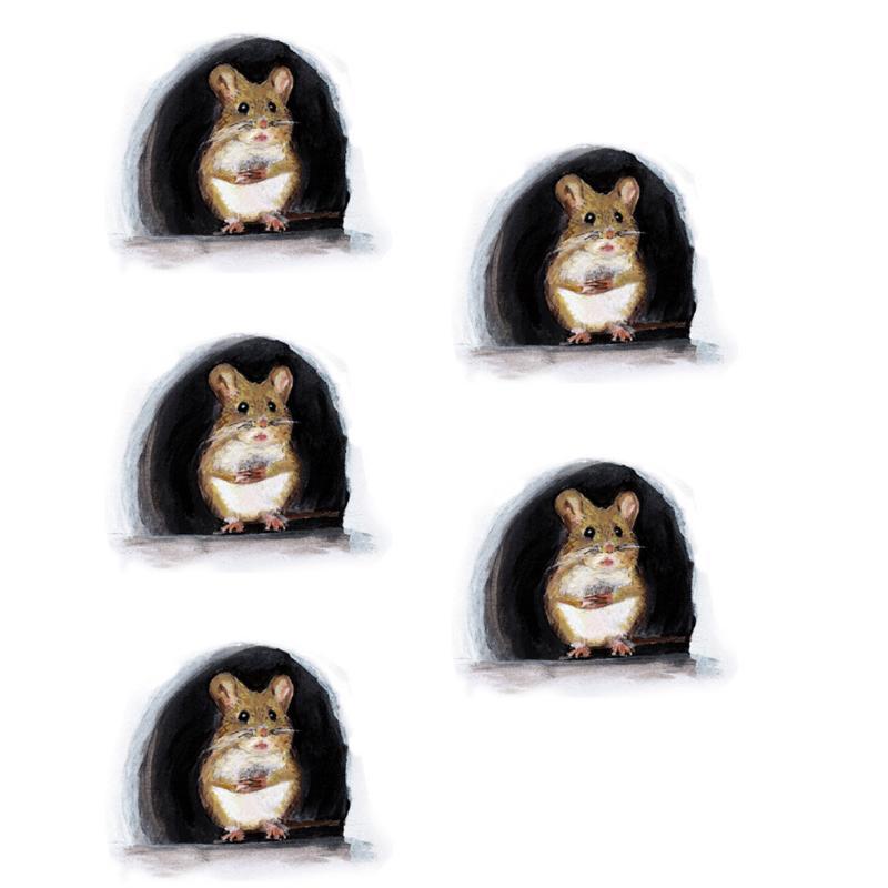 Realistiske 3D Musehul vægklistermærker