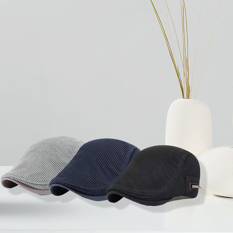 Mænds sommer Mesh Newsboy flad kasket