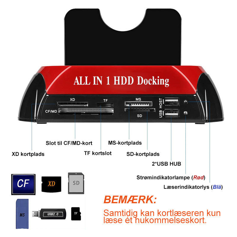 Dockingstation for harddiske