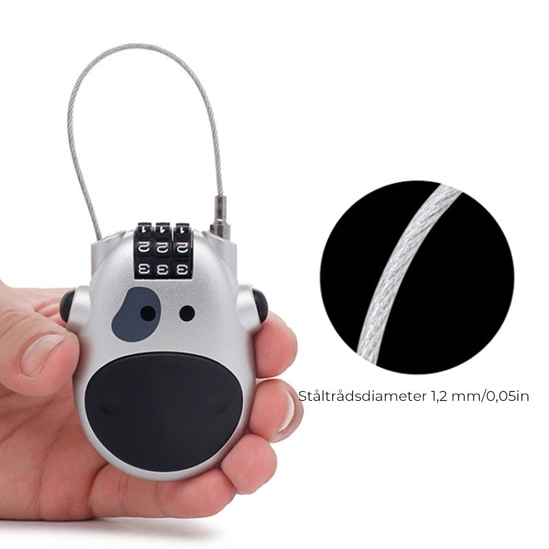 Tyverisikret teleskopisk kabellås