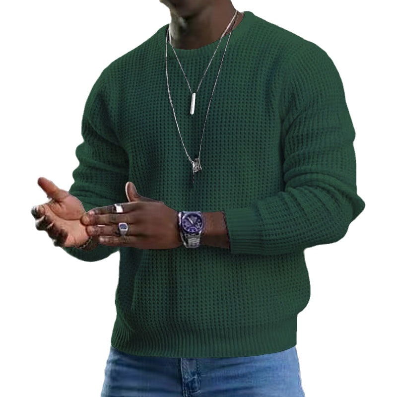 Langærmet Pullover-sweater med rund hals