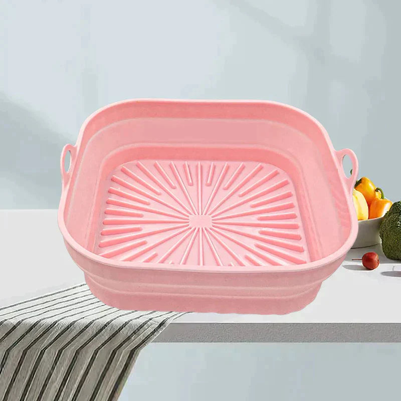 Sammenklappelig silikonegrillpande
