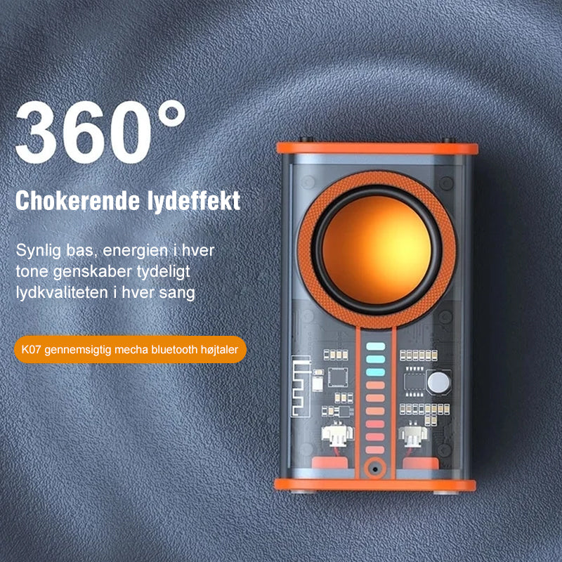 Gennemsigtig Mecha trådløs Bluetooth-højttaler