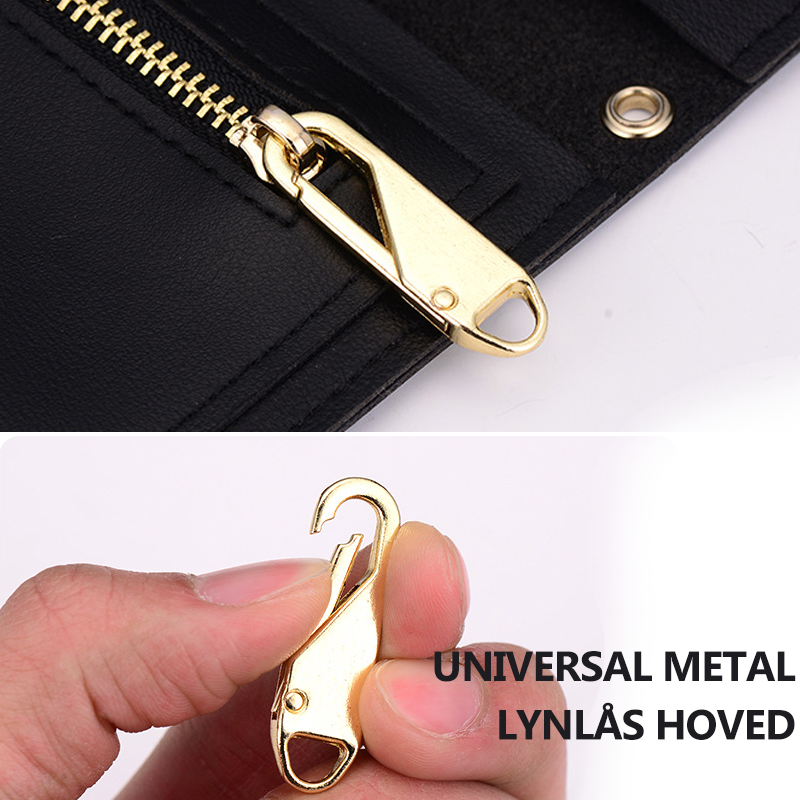 Universal metal lynlås hoved