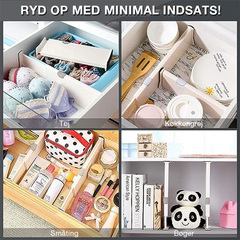 Skillevægge til garderobeskuffer