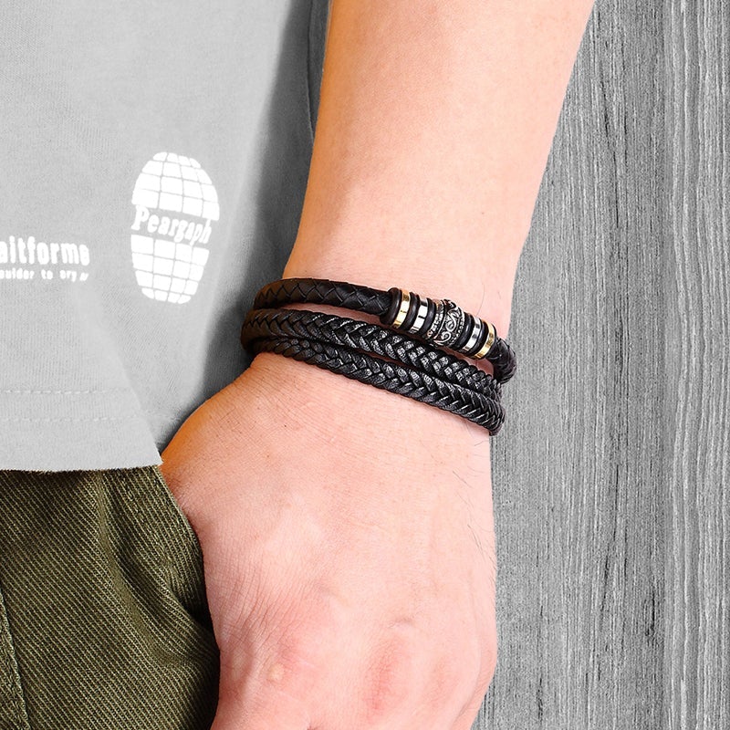 Dobbelt  Række armbånd til søn barnebarn og kæreste