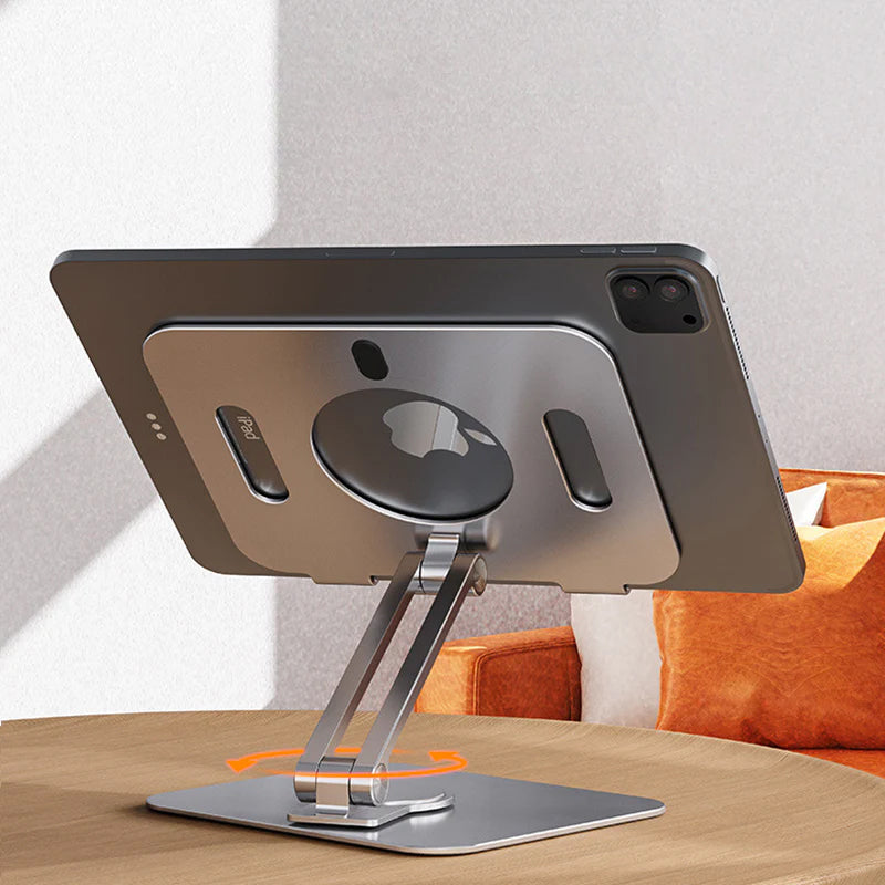 Foldbart og roterbart tablet og bærbar computerstativ i aluminiumslegering