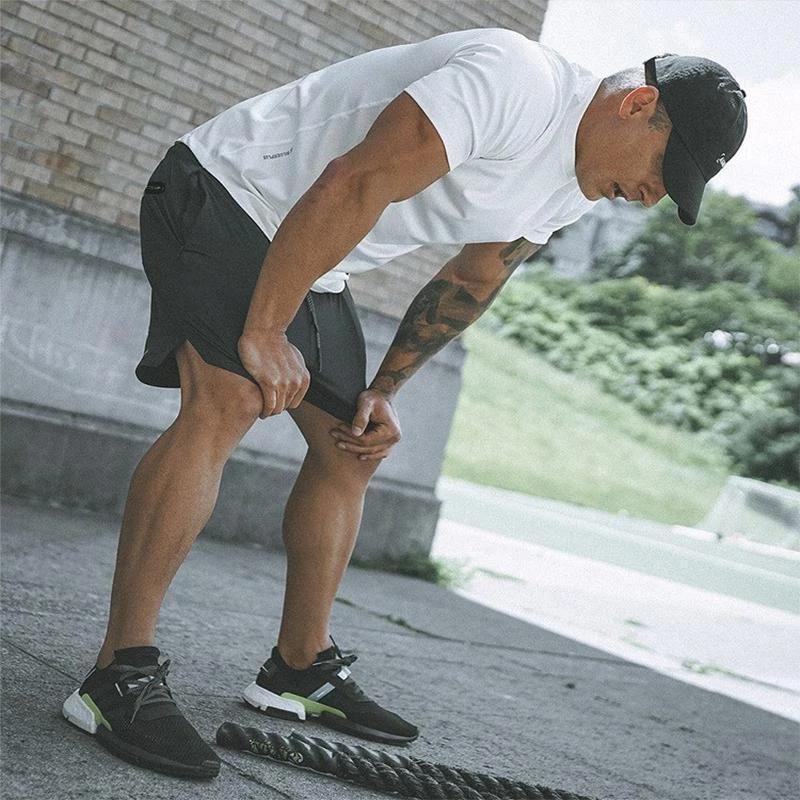 2-i-1 dobbeltlagede fitnessbukser, der tørrer hurtigt