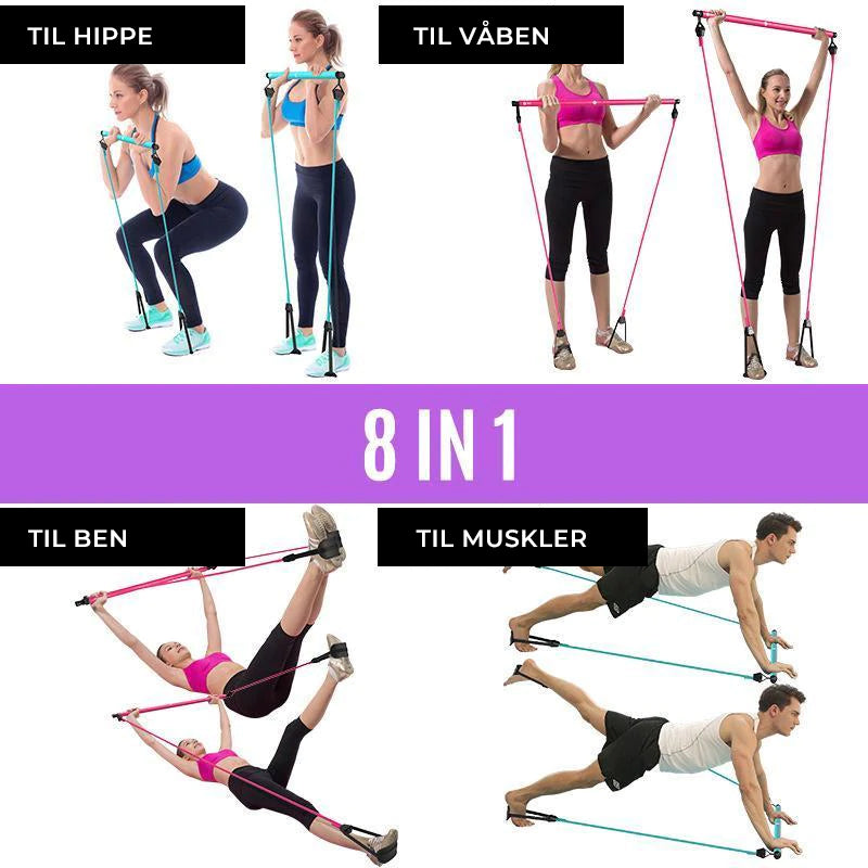 Bærbart Pilates Bar Kit