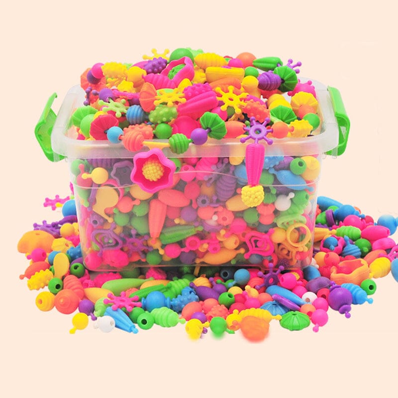 Fremstillingssæt til børnesmykker med snapspænde perler