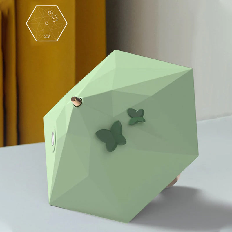 Mini paraplyformet natlampe med USB genopladeligt batteri