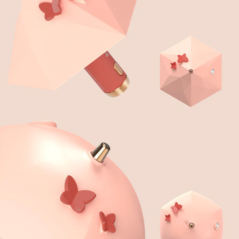 Mini paraplyformet natlampe med USB genopladeligt batteri