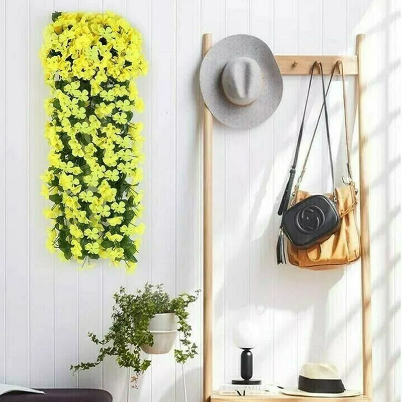 Kunstig blomsterkurv til ophængning