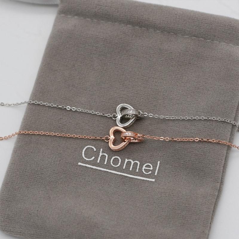 Sammenlåsende hjerter halskæde