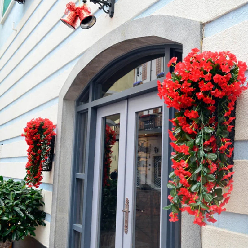 Kunstig blomsterkurv til ophængning