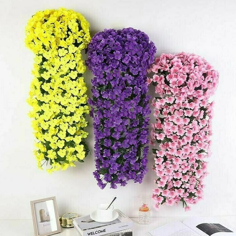 Kunstig blomsterkurv til ophængning
