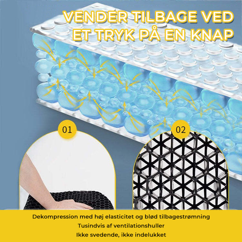 Honeycomb 3D åndbar motorcykel sædehynde dækker