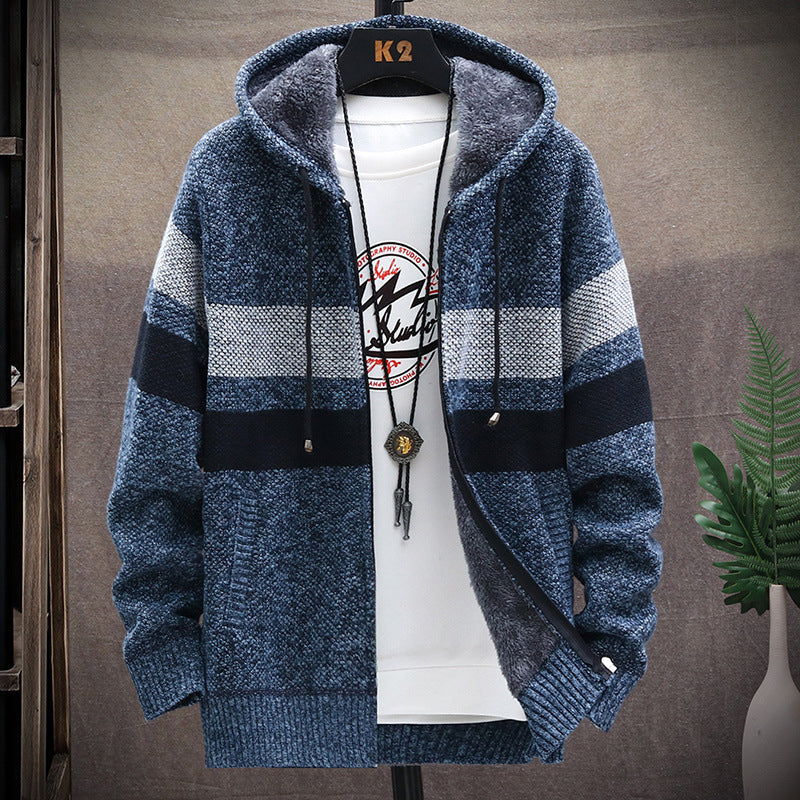 Stribet herresweatshirt