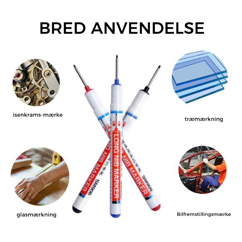 Langskaftet multifunktionsmarkør til badeværelse og træbearbejdning