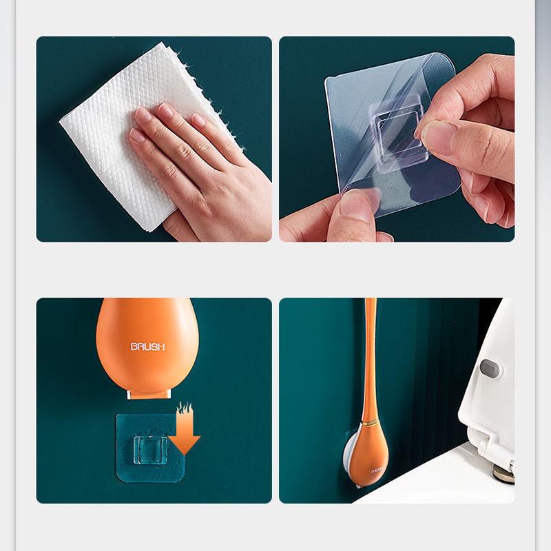 Toiletrengøringsbørste med langt skaft