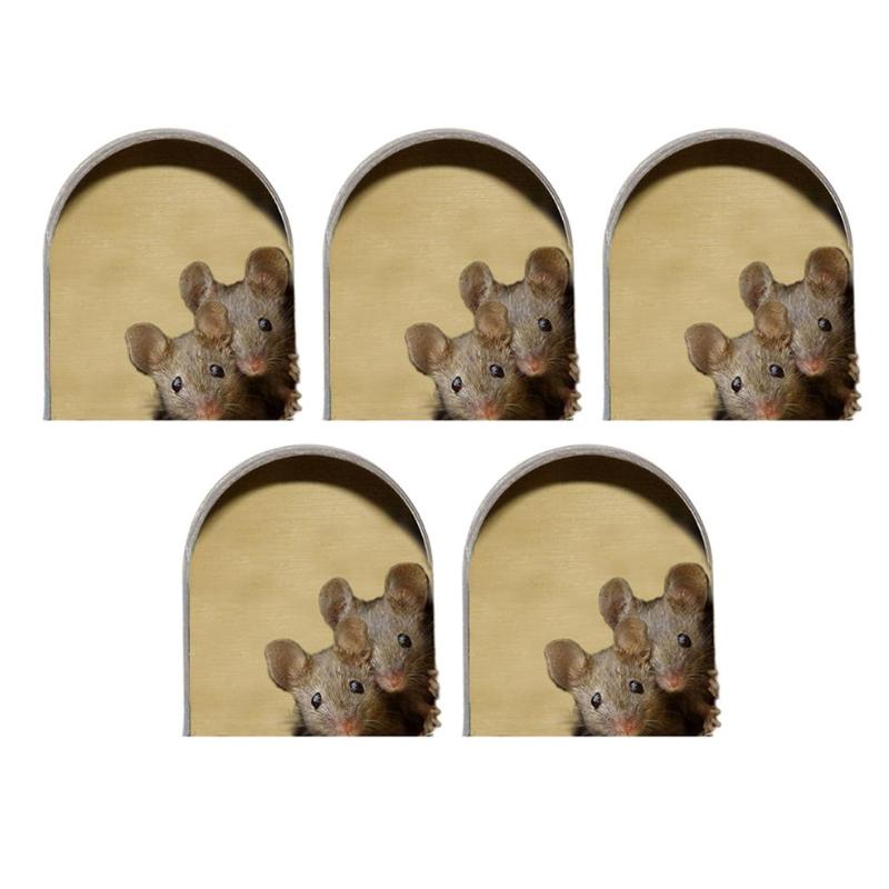 Realistiske 3D Musehul vægklistermærker