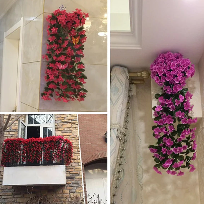 Kunstig blomsterkurv til ophængning
