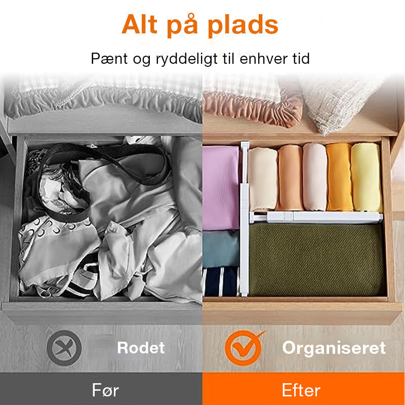 Skillevægge til garderobeskuffer