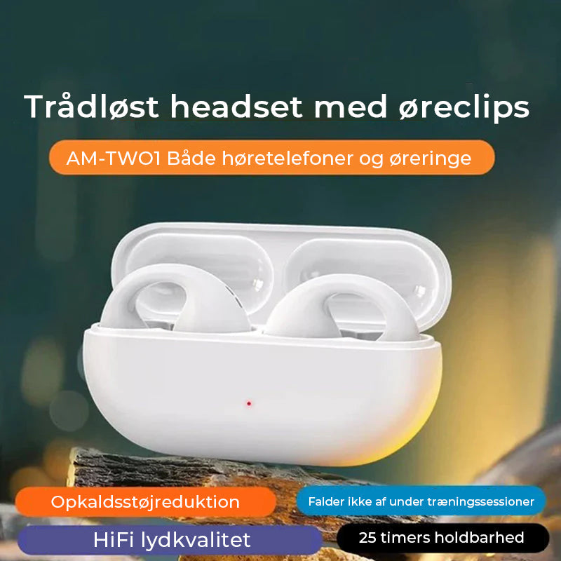 Trådløse knogleledende hovedtelefoner med øresnegl
