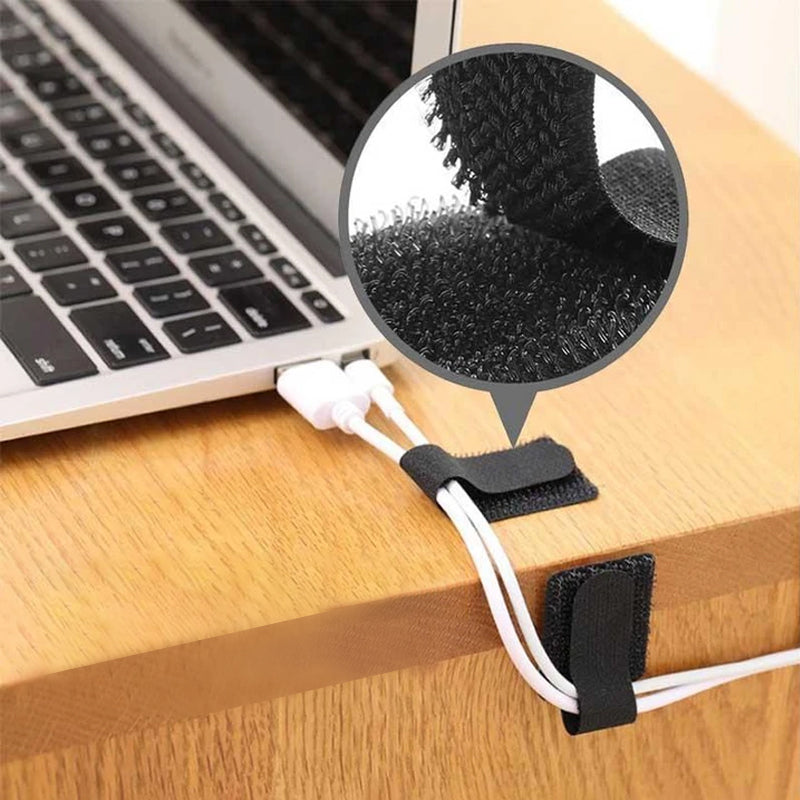 Selvklæbende velcro-kabelorganisator