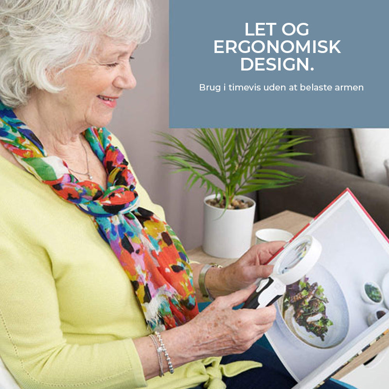 20X optisk forstørrelsesglas med LED lys