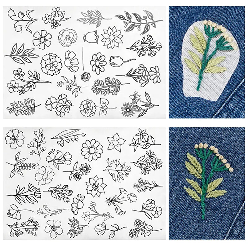 Broderitrykt papirsæt