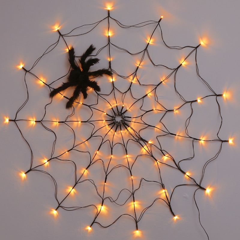 Dekorative spindelvævs-LED lys til Halloween